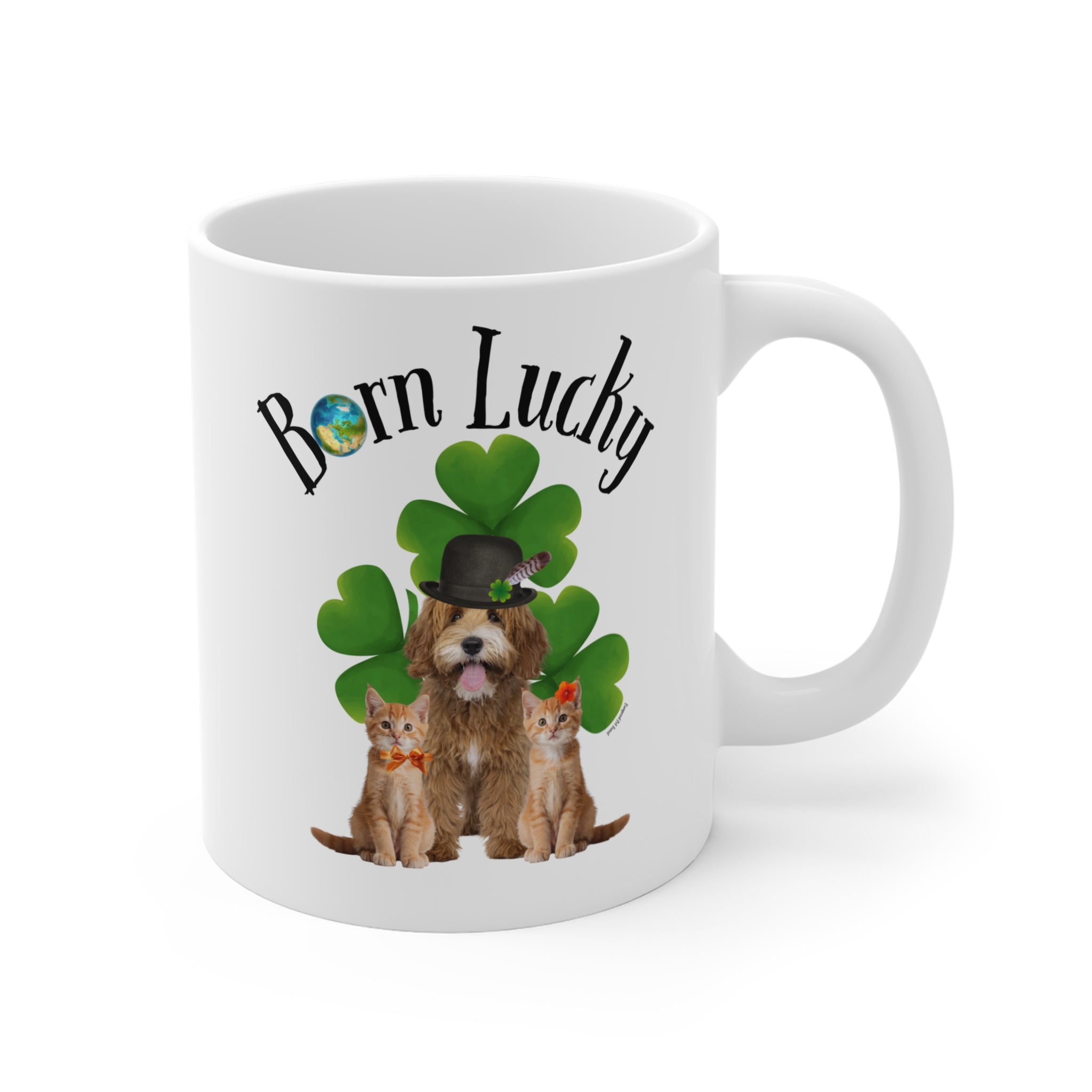 "Born Lucky"  - Mug