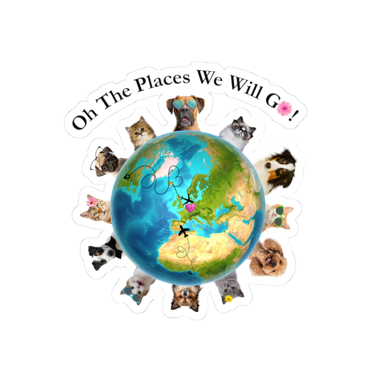 "Oh the places we will go" - Kiss-Cut Sticker