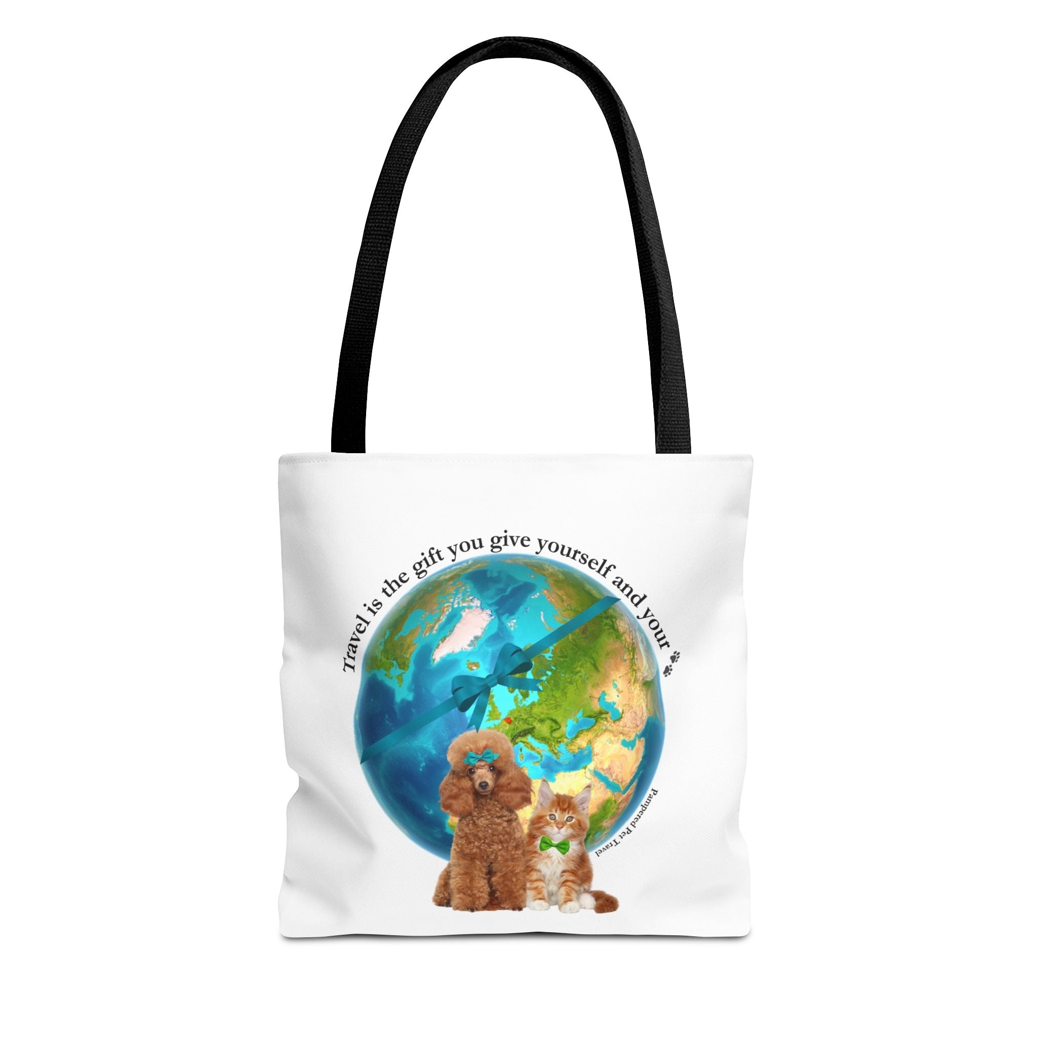 "Travel Is The Gift you Give Yourself  & Your Pet " Canvas Tote