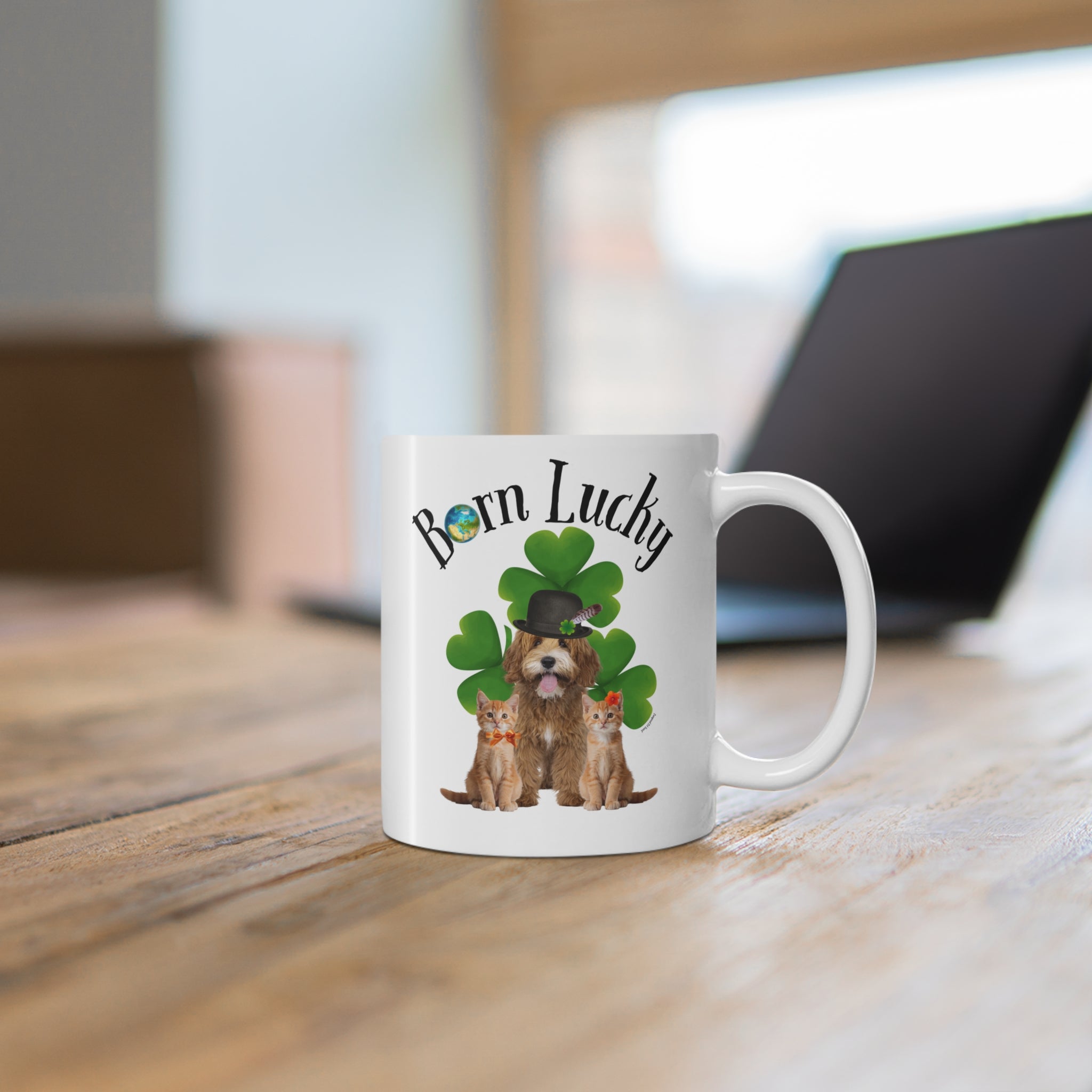 "Born Lucky"  - Mug