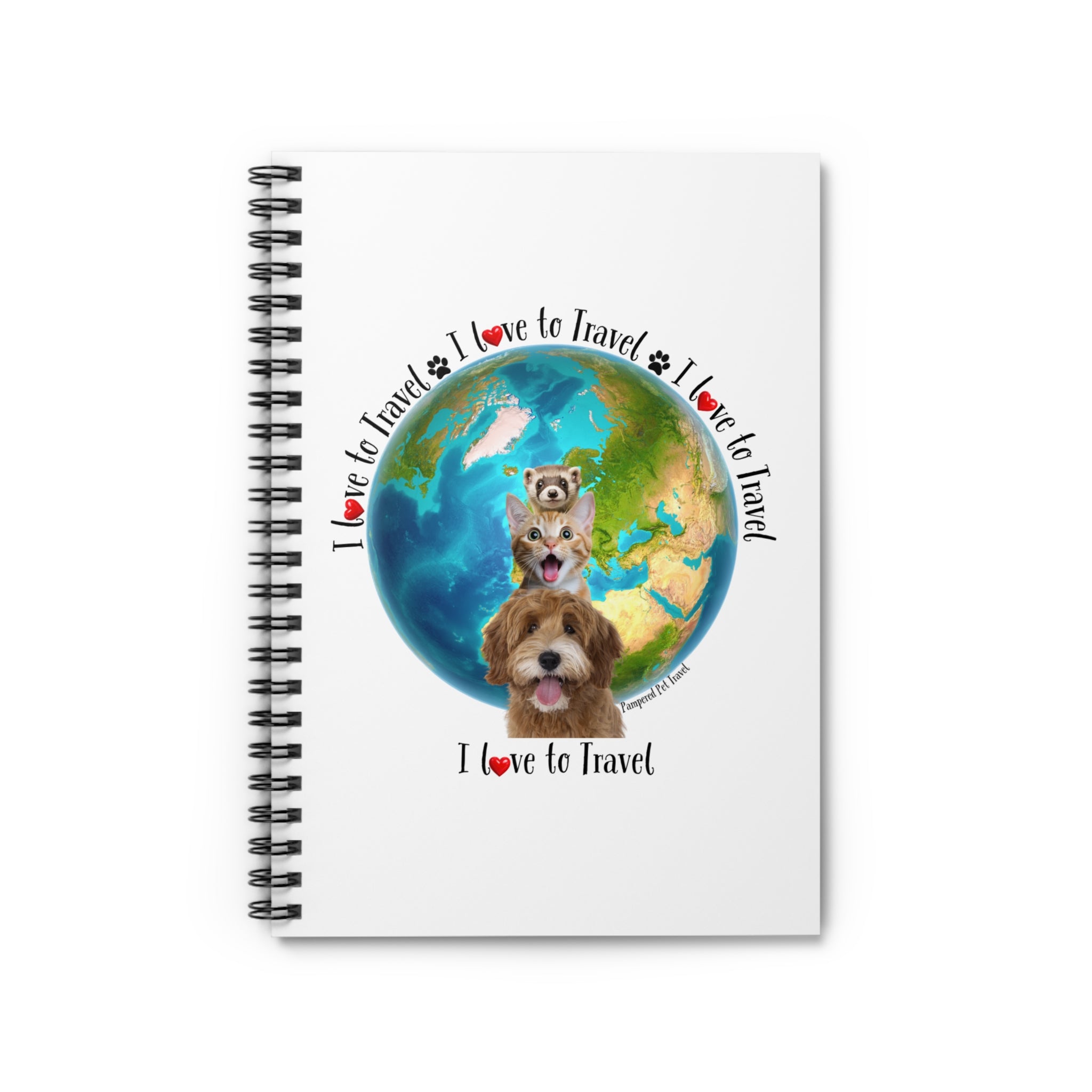 I Love To Travel  - Spiral Notebook
