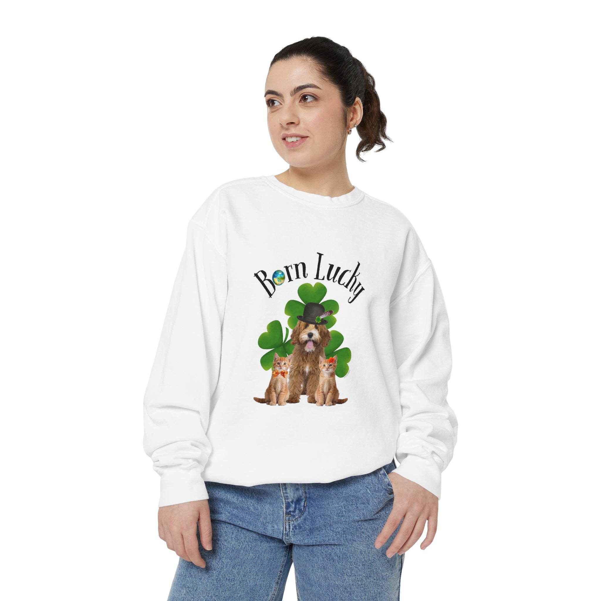Born Lucky - Crewneck Sweatshirt