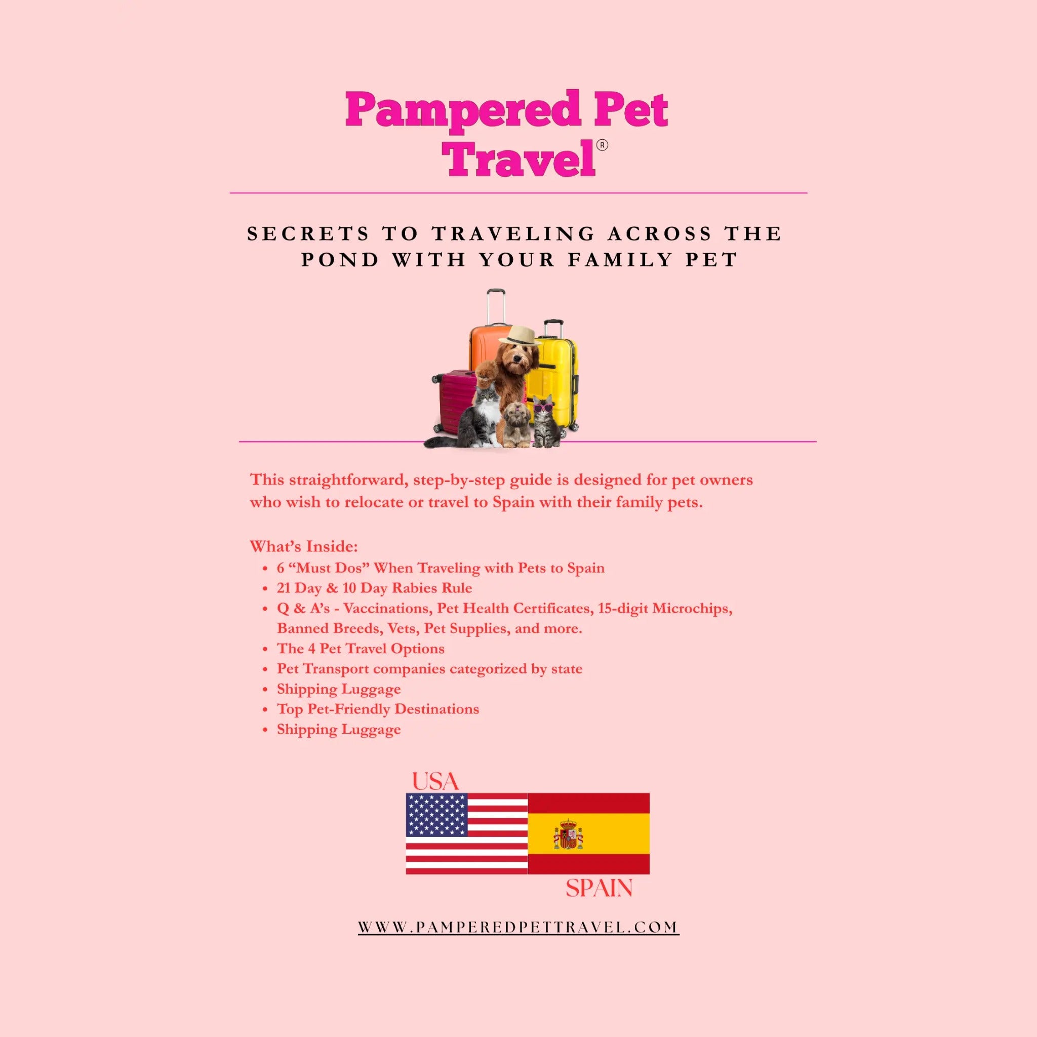 PAMPERED PET TRAVEL USA TO SPAIN