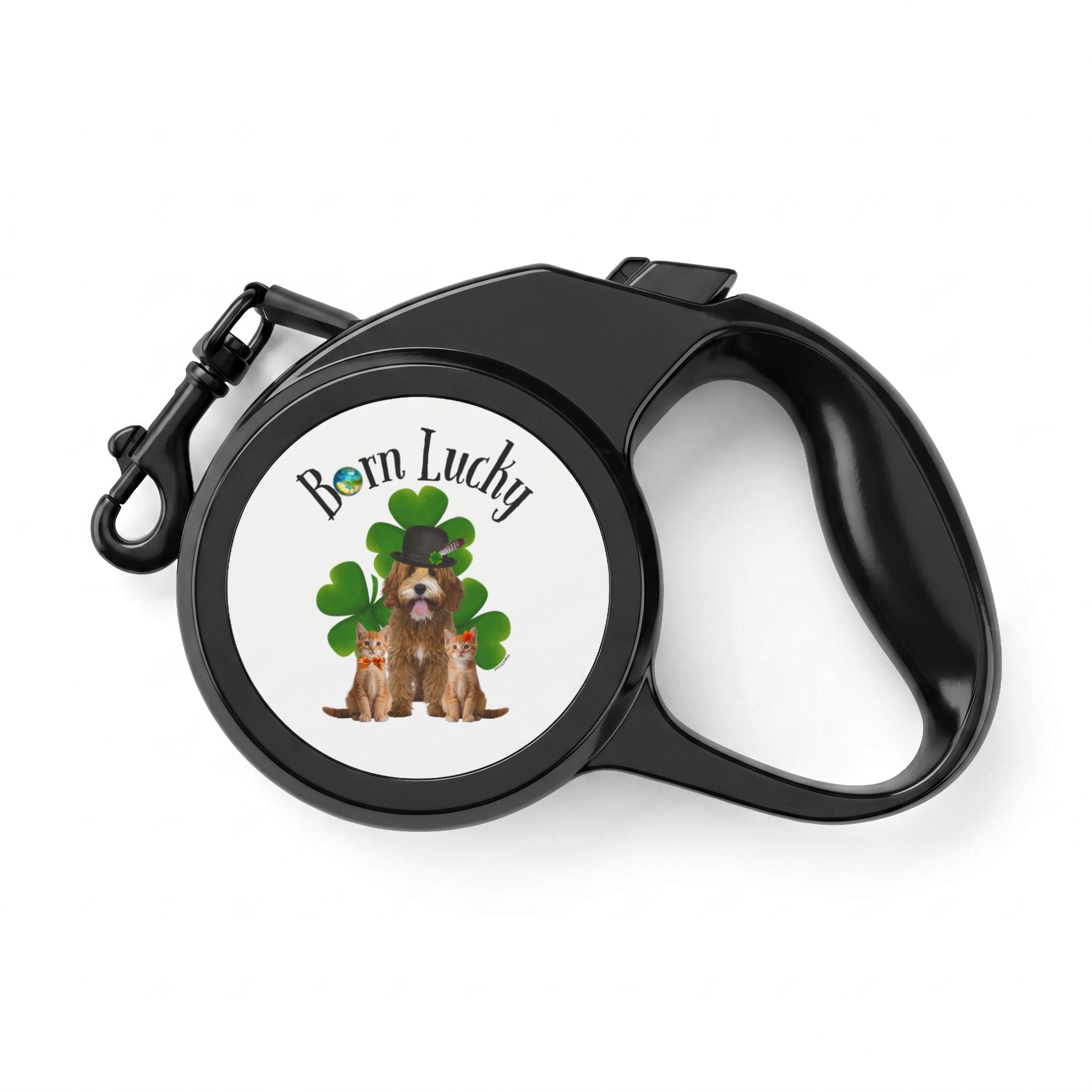 "Born Lucky" - Retractable Leash