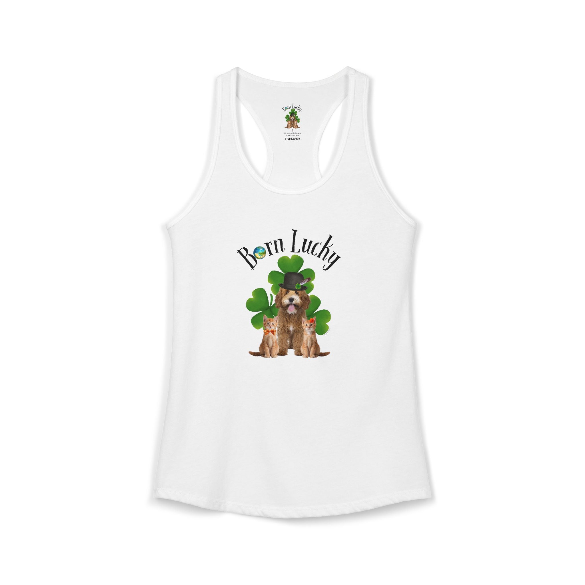 Born Lucky - Women's Racerback Tank