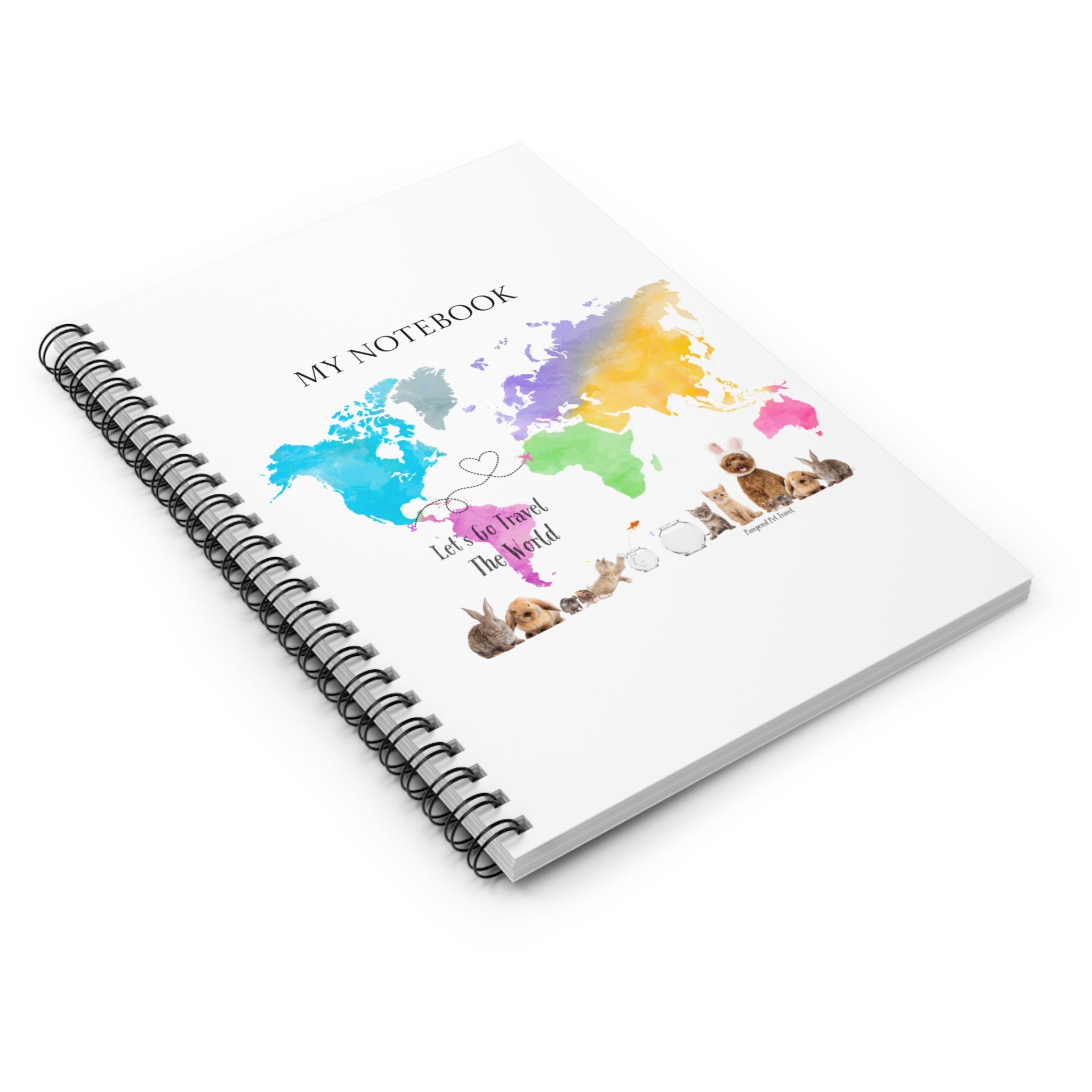 Let’s Go Travel The World - Ruled Lined Notebook