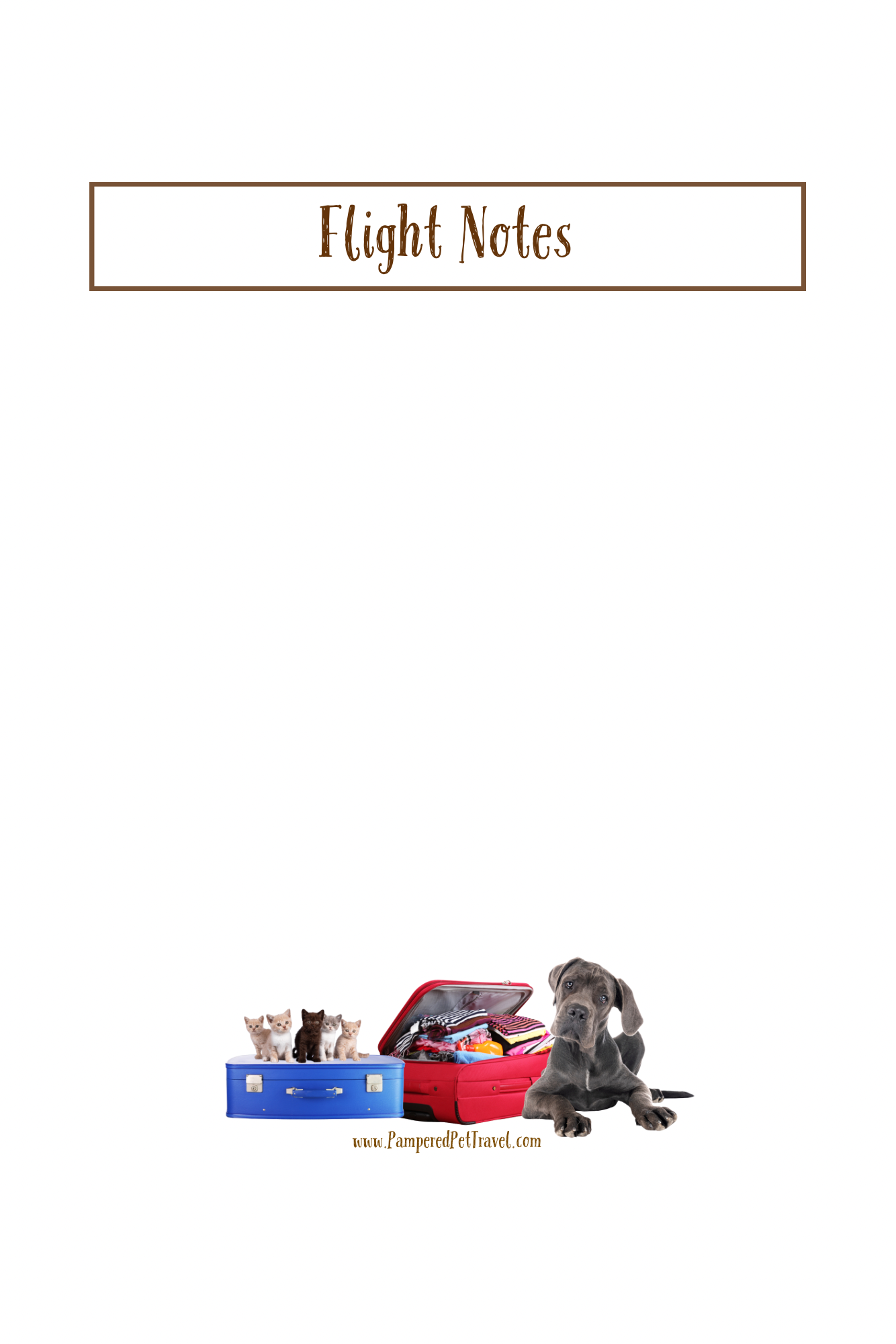 PAMPERED PET IRELAND ADVENTURE JOURNAL