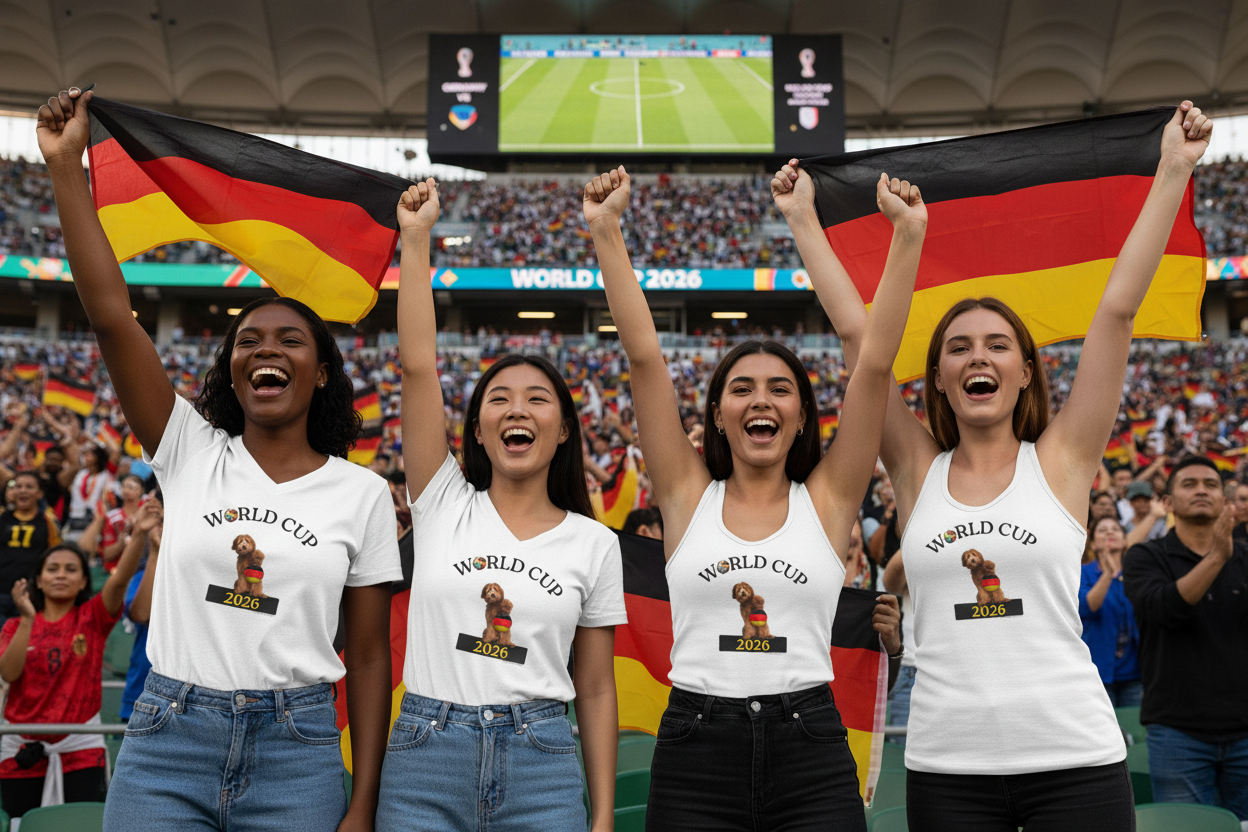 World Cup 2026 Germany - 4 Women with V-neck & Racerback Tank